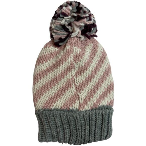 BP. Knit Pink Gray Winter Hat Women's One Size NWT - Picture 2 of 5